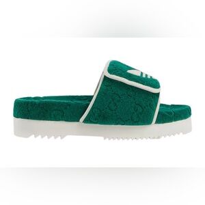 Green Gucci x Adidas GG Platform Sandals